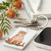クリスマスタビーキャットウォーターのカラー キーホルダー (正面右)
