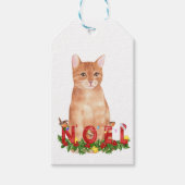 クリスマスタビーキャットウォーターのカラー ギフトタグ (正面)
