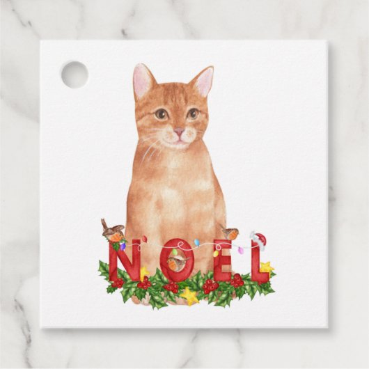 クリスマスタビーキャットウォーターのカラー フェイバータグ (正面)