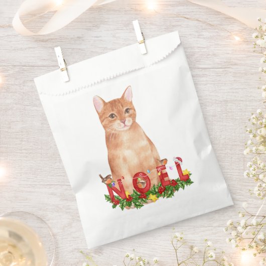 クリスマスタビーキャットウォーターのカラー フェイバーバッグ (クリップ留めされた状態)