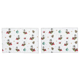 クリスマスタフテッドタイトマウス冬の鳥パターン 枕カバー