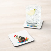 クリスマスタブビー猫と可愛い天使 コースター (右側)