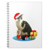 クリスマスタブビー猫と可愛い天使 ノートブック (正面)
