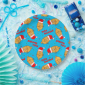 クリスマスタマーズパターン ペーパープレート (パーティー)