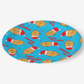 クリスマスタマーズパターン ペーパープレート (アングル)