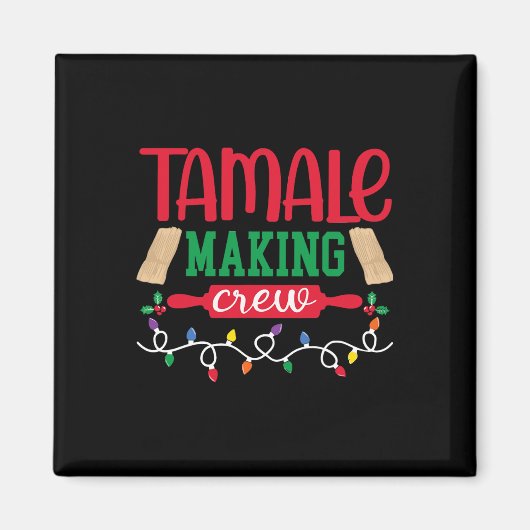 クリスマスタマーレメイククルメキシコ料理ファミリーM マグネット (正面)