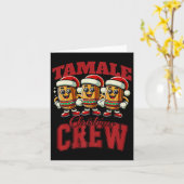 クリスマスタマーレ食おもしろいべメキシコのクリスマスタマーレマ カード (黄色い花)