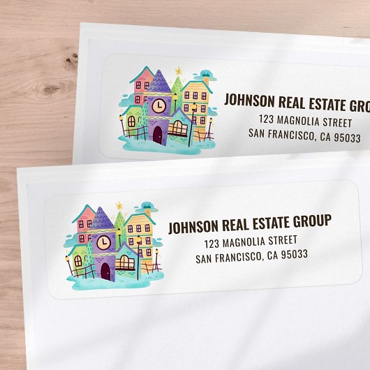 クリスマスタモダンウンビレッジホリデークリスマス ラベル