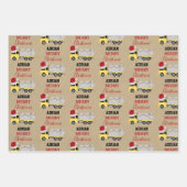 クリスマスタンクローリー輸送トラッククラフト ラッピングペーパーシート (正面2)