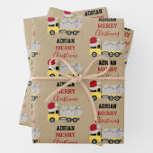 クリスマスタンクローリー輸送トラッククラフト ラッピングペーパーシート (インサイチュ)