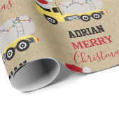 クリスマスタンクローリー輸送トラッククラフト ラッピングペーパー (ロールコーナー)