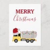 クリスマスタンクローリー輸送トラック シーズンポストカード (正面)