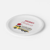クリスマスタンクローリー輸送トラック ペーパープレート (アングル)