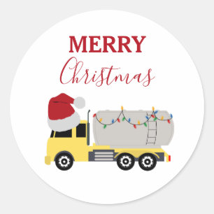 クリスマスタンクローリー輸送トラック ラウンドシール