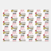 クリスマスタンクローリー輸送トラック ラッピングペーパーシート (正面)