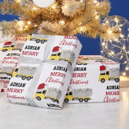 クリスマスタンクローリー輸送トラック ラッピングペーパー