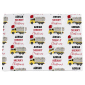 クリスマスタンクローリー輸送トラック ラージペーパーバッグ (正面)