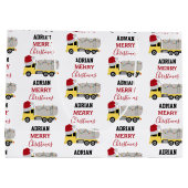 クリスマスタンクローリー輸送トラック ラージペーパーバッグ (裏面)