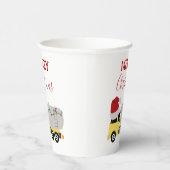 クリスマスタンクローリー輸送トラック 紙コップ (右)