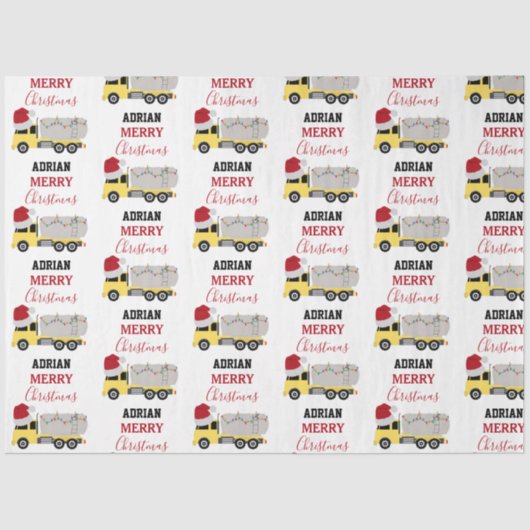 クリスマスタンクローリー輸送トラック 薄葉紙 (正面)