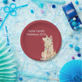 クリスマスタングルカスタマイズ ペーパープレート (パーティー)