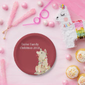 クリスマスタングルカスタマイズ ペーパープレート (パーティー)