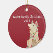 クリスマスタングル セラミックオーナメント (左)