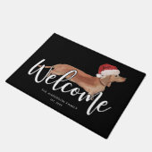 クリスマスタンダックスフントブパーソナライズされたラック ドアマット (アングル)