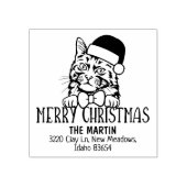 クリスマスターキッシュアンゴラキャット差出人住所 ラバースタンプ (インプリント)