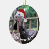 クリスマスターキーカスタムメッセージオーナメント セラミックオーナメント (右)