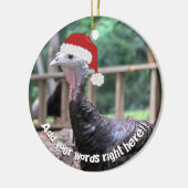 クリスマスターキーカスタムメッセージオーナメント セラミックオーナメント (左)