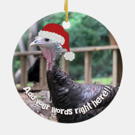 クリスマスターキーカスタムメッセージオーナメント セラミックオーナメント (裏面)