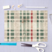 クリスマスタータンチェックと木のシームレス 薄葉紙 (クラフト)