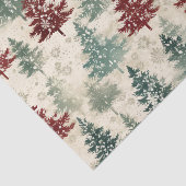 クリスマスタータンチェックと木のシームレス 薄葉紙 (詳細)