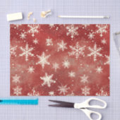 クリスマスタータンチェックと木のシームレス 薄葉紙 (クラフト)