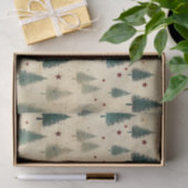 クリスマスタータンチェックと木のシームレス 薄葉紙 (ギフト)