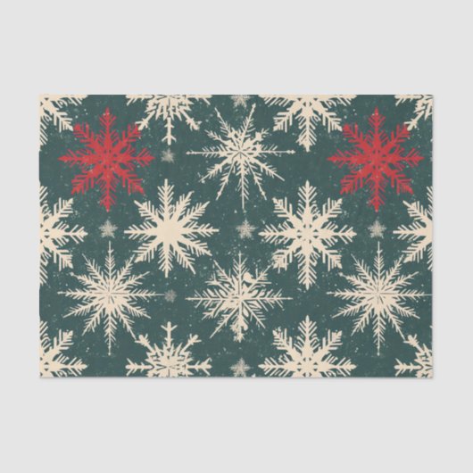 クリスマスタータンチェックと木のシームレス 薄葉紙 (正面)