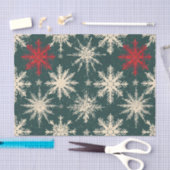 クリスマスタータンチェックと木のシームレス 薄葉紙 (クラフト)