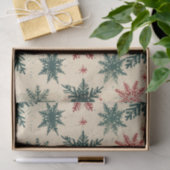 クリスマスタータンチェックと木のシームレス 薄葉紙 (ギフト)