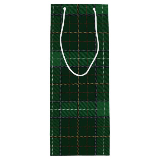 クリスマスタータンチェックウォルシュプレイドチェック ワインギフトバッグ (裏面)