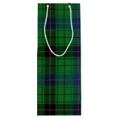 クリスマスタータンチェッククランダビッドソングリーンプレイド ワインギフトバッグ (裏面)