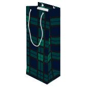 クリスマスタータンチェッククランブラックウォッチプレイドチェック ワインギフトバッグ (裏面アングル)