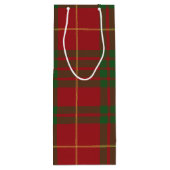 クリスマスタータンチェッククランMacTabishプレイドレッドチェック ワインギフトバッグ (裏面)