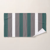 クリスマスタータンチェックパターストライプン(ホワイトグリーン) バスタオルセット (ハンドタオル)