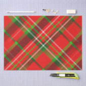 クリスマスタータンチェックパターン赤緑金ゴールドプレイド 薄葉紙 (クラフト)