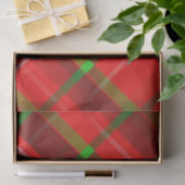 クリスマスタータンチェックパターン赤緑金ゴールドプレイド 薄葉紙 (ギフト)