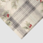 クリスマスタータンチェックフローラデザインシリーズ#19 薄葉紙 (詳細)