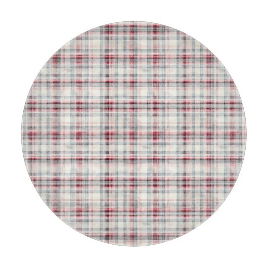 クリスマスタータンチェックフローラデザインシリーズ#24 カッティングボード (正面)