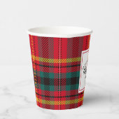 クリスマスタータンチェックプレイドファミリー名年 紙コップ (右)