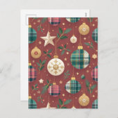 クリスマスタータンチェック シーズンポストカード (正面/裏面)